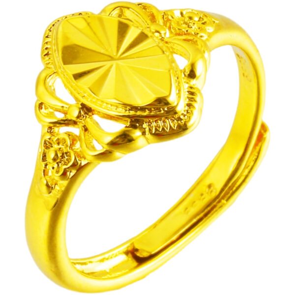 源美銀樓 純金9999 黃金戒指 黃金9999 女款 花籃 純金飾品 媽媽款 純金子 新娘結婚 首飾 溫柔 時尚 喜慶：圖片 3
