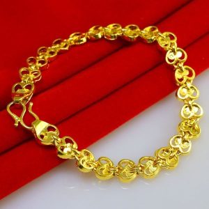 成發珠寶銀樓 純金9999 黃金手鍊 女款 飾品9999純金 鍊子 新娘 結婚 首飾 愛心形 免運 黃金9999 黃金