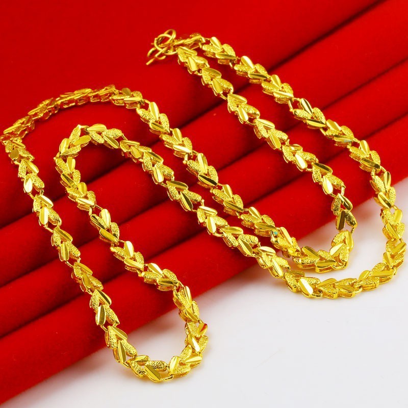 成發珠寶銀樓 純金9999 黃金項鍊 9999純金 女款 愛心形 倒模錬結婚 首飾 粗媽媽款 純金 飾品 黃金9999:圖片 2