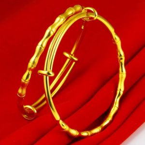 成發珠寶銀樓 純金9999 黃金手鐲 男士女款 9999金 純金 實心 真金 竹節 鐲子 節節高 手環 免運 黃金99
