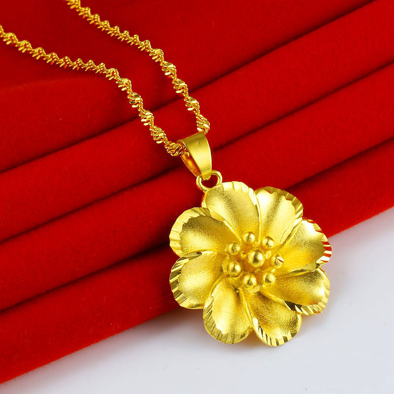 成發珠寶銀樓 純金9999 黃金項鏈 純金吊墜 女款 花朵 吊墜 結婚首飾 送女友 純金金子 高級 特惠 免運 時尚 禮:圖片 5