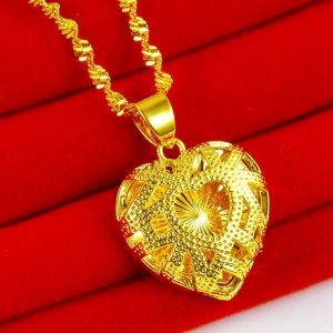成發珠寶銀樓 純金9999 黃金項鍊 吊墜 女款 愛心形9999純金 純金墜子 真金子 男送情人 免運 純黃金9999