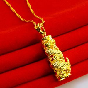 成發珠寶銀樓 純金9999 黃金項鏈 純金項鍊 空心龍柱 項鍊 墜子 純金首飾品 送禮 送朋友 溫柔 時尚 經典 特惠