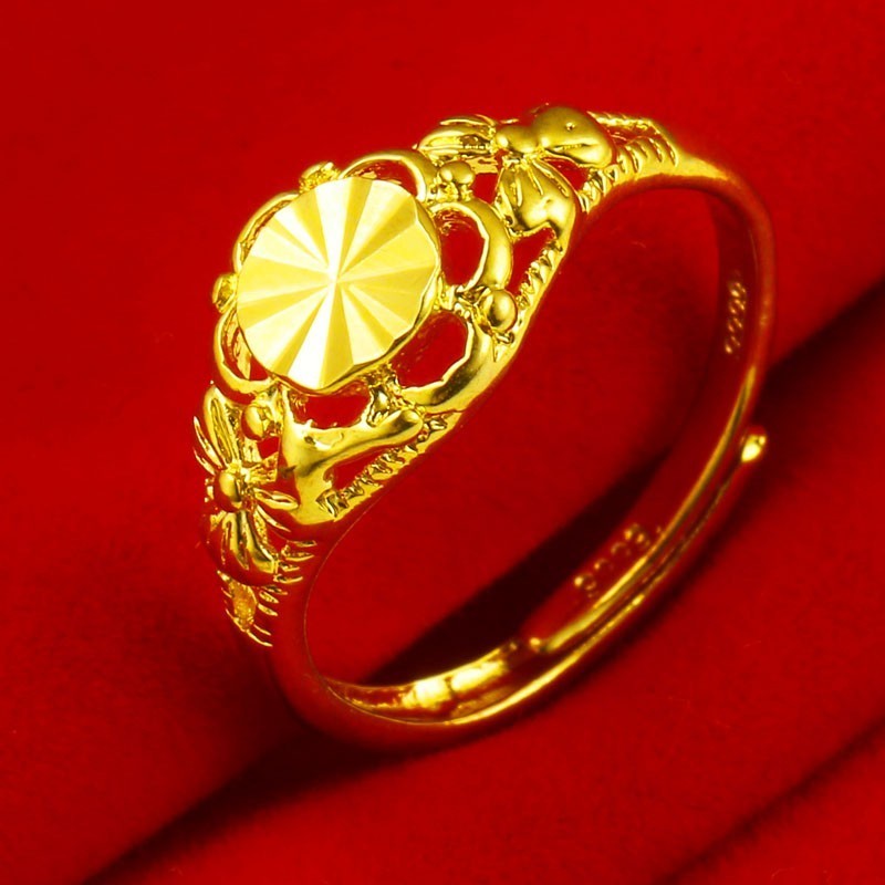 成發珠寶銀樓 純金9999 黃金戒指 9999純金 首飾 結婚 女款媽媽 新款 網紅花朵 真金戒子 黃金9999 免運:圖片 8