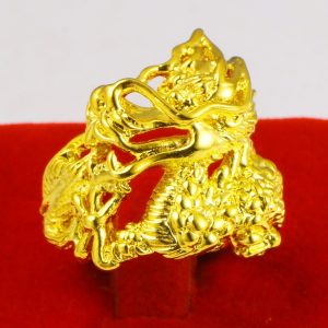 成發珠寶銀樓 純金9999 黃金 戒指 男士男款 龍戒子 霸氣 潮人 送爸爸老公 9999純金 純金首飾 免運 時尚 禮