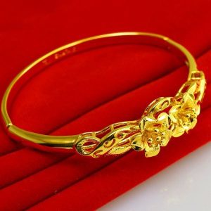 成發珠寶銀樓 純金9999黄金手鐲 女男 玫瑰花手環 新娘結婚首飾品 免運 黃金 黃金9999 純黃金 純黃金9999