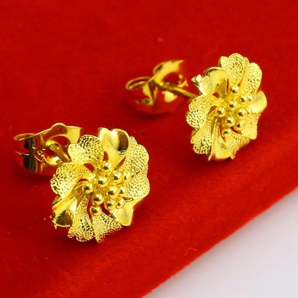 成發珠寶銀樓 純金9999 黃金 耳釘 耳環 純金 結婚 首飾 大花朵 飾品 送朋友 生日禮物 黃金9999 免運 時