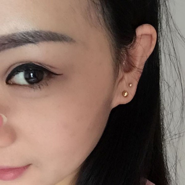成發珠寶銀樓 純金9999 黃金耳釘 9999純金 真金 耳環 耳針 圓球 女款 男 純金子 結婚 首飾 送禮 免運 禮:圖片 9