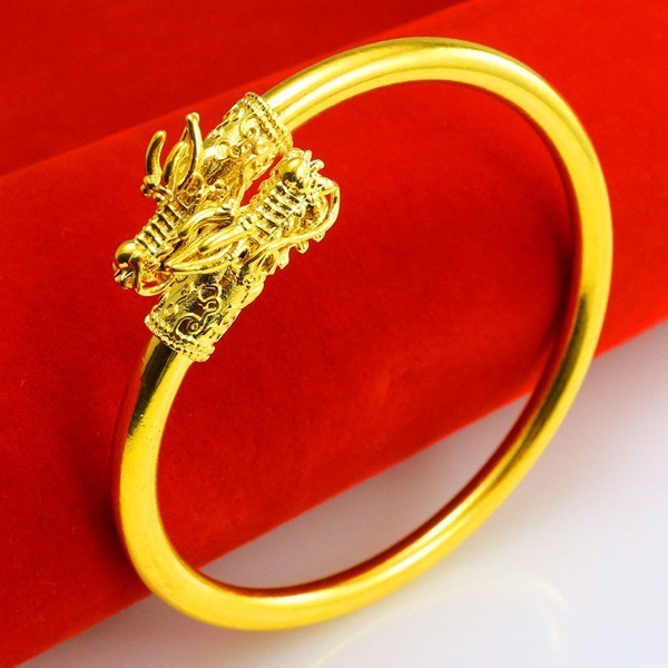 成發珠寶銀樓 純金9999 黃金手鐲 男女 鐲子龍頭金 ??霸氣 結婚 飾品 免運 黃金9999 黃金 純黃金9999:圖片 7