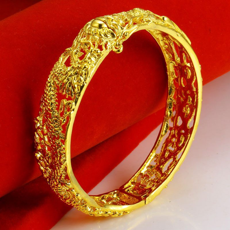 成發珠寶銀樓 純金9999 黃金手鐲 新娘結婚 首飾 龍鳳 鐲子 鏤空款 純金手鐲 女款 純金首飾品 手環 送禮物 送:圖片 6