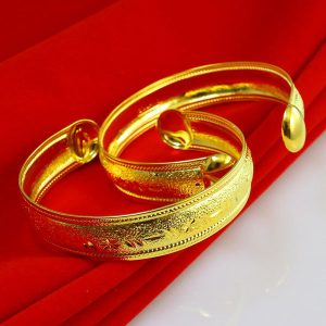成發珠寶銀樓 純金9999 黃金手鏈 純金手鐲 男款 女活口 純金寬面鐲子 結婚首飾品 送禮 送朋友 送親人 特惠 免