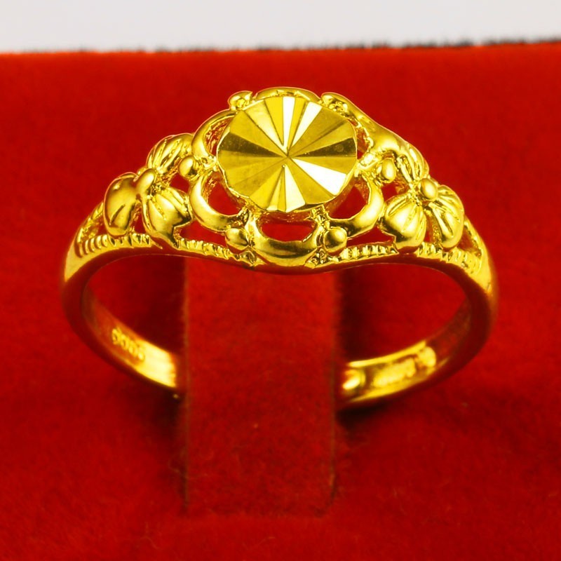 成發珠寶銀樓 純金9999 黃金戒指 9999純金 首飾 結婚 女款媽媽 新款 網紅花朵 真金戒子 黃金9999 免運:圖片 4