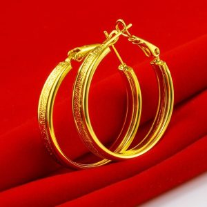 成發珠寶銀樓 純金9999 黃金 耳環 女款 黃金 純金 男 大耳圈 時尚 霸氣 結婚 首飾 黃金9999 免運 特惠
