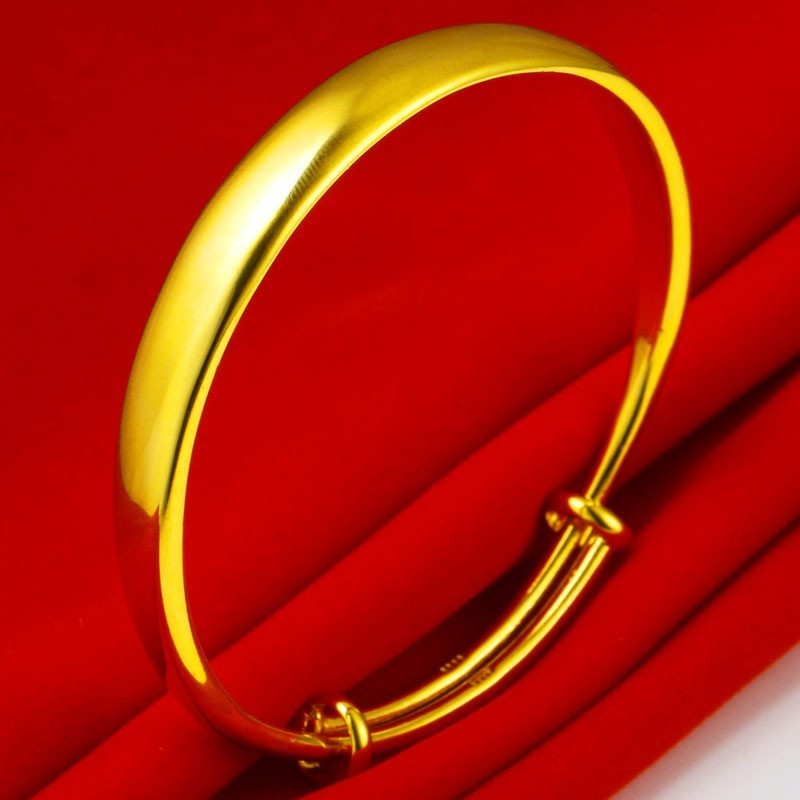 成發珠寶銀樓 黃金手鐲 9999純金 男女款 金鐲子 光面推拉口 結婚首飾 媽媽 免運 黃金 黃金9999 時尚 特惠:圖片 5