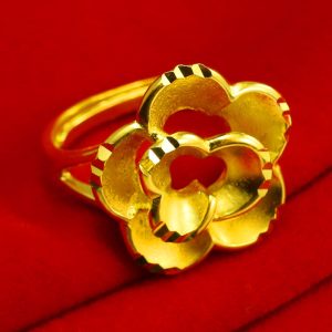 成發珠寶銀樓 純金9999 黃金戒指 純金戒指 女款首飾 純金飾品 梅花朵食指環 開口戒指 結婚飾品 送媽媽老婆 特惠