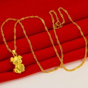 臺灣出貨 純金 9999金豬吊墜黃金 項鍊 9999 純金 生肖墜子純金子 本命年 純金首飾品 純金純黃金 999 禮物