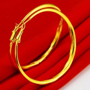 成發珠寶銀樓 純金9999 黃金耳環 9999純金 女款 大圈圈 純金 首飾 新款 潮人 流行款 飾品 送禮 黃金 免