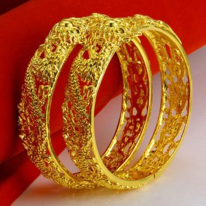 成發珠寶銀樓 純金9999 黃金手鐲 新娘結婚 首飾 龍鳳 鐲子 鏤空款 純金手鐲 女款 純金首飾品 手環 送禮物 送