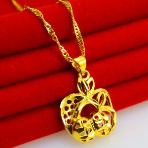 成發珠寶銀樓 純金9999 黃金項鏈 純金項鍊 吊墜 蘋果墜子 女款 項鍊墜子 純金鏤空 首飾品 耶誕節 送禮物 特惠