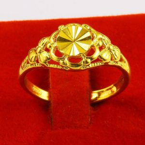 成發珠寶銀樓 純金9999 黃金戒指 9999純金 首飾 結婚 女款媽媽 新款 網紅花朵 真金戒子 黃金9999 免運