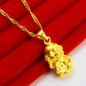 成發珠寶銀樓 純金9999 黃金項鏈 純金項鍊 墜子 屬相 猴子吊墜 十二生肖 猴子純金 女款男款 小號純金 結婚首飾
