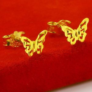 成發珠寶銀樓 純金9999 黃金 耳釘女款 金蝴蝶 耳飾 結婚 首飾 送媽媽 禮物 純金 飾品 黃金9999 免運 特
