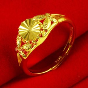 成發珠寶銀樓 純金9999 黃金戒指 女款9999 真金 媽媽花頭花籃 送老婆 黃金 黃金9999 免運 時尚 特惠 禮