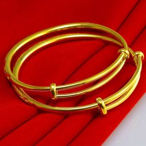 成發珠寶銀樓 純金9999 黃金手鐲 女款 滿天星 鐲子 新娘 結婚 首飾品 收縮口推拉款沙紋 免運 黃金 黃金999