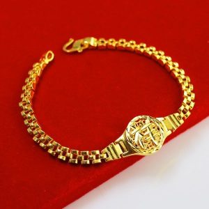 成發珠寶銀樓 純金9999黃金手鍊 純金手錶鏈 女款 9999 祥字發字結婚 免運 時尚特惠 黃金 黃金9999 純金