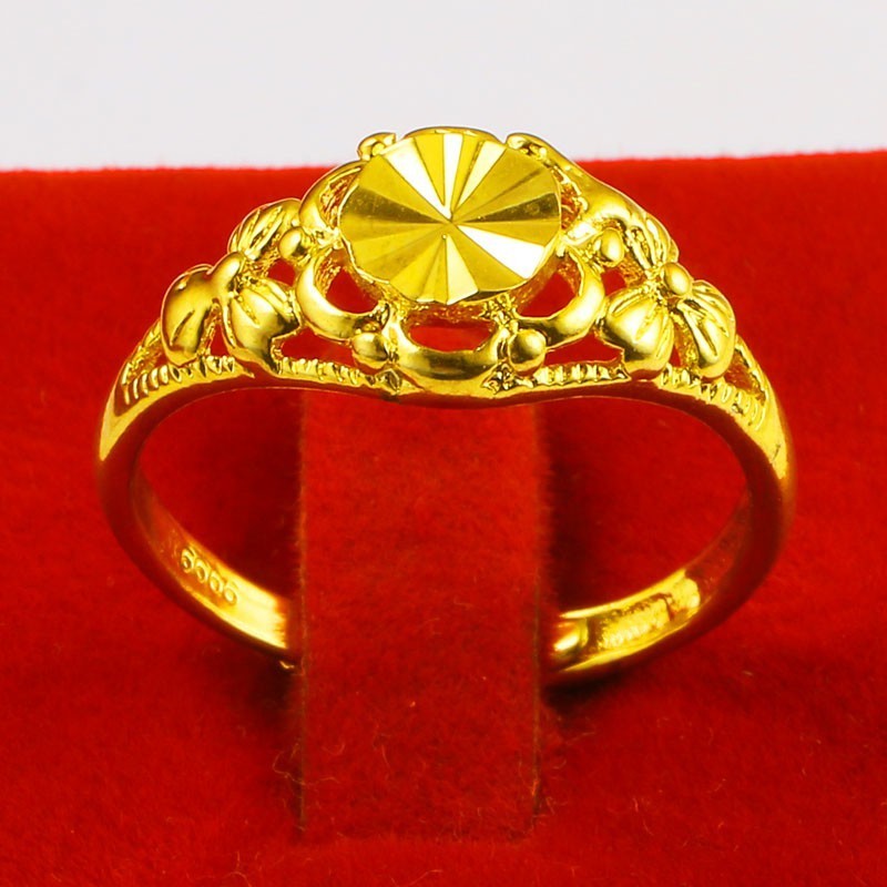 成發珠寶銀樓 純金9999 黃金戒指 9999純金 首飾 結婚 女款媽媽 新款 網紅花朵 真金戒子 黃金9999 免運:圖片 3