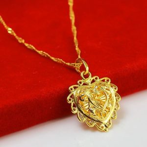 成發珠寶銀樓 純金9999 黃金 吊墜 女款 黃金項鍊 墜子 金鍊子 雞心形 結婚 首飾 送禮 黃金9999 黃金 免