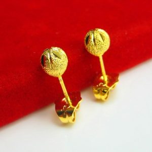 成發珠寶銀樓 純金9999 黃金耳環9999 純金 純金耳釘 男士 女款 彎鉤耳針 圓球 圓珠 轉運珠 免運 黃金99