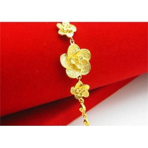 成發珠寶銀樓 純金9999 黃金手鍊 花朵寬板 純金 9999 新娘 結婚 女款 黃金9999 純黃金9999 免運 禮