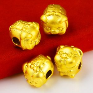 成發珠寶銀樓 純金9999 黃金手串 純金手串 配件 9999純金 首飾 手鏈 男女款 純金猪生肖 吊墜 溫柔 時尚 禮