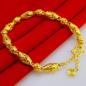 成發珠寶銀樓 純金9999 黃金手鏈 純金手鏈 女款 純金手鏈 純金鏈子 空心佛珠鏈 新娘結婚 首飾品 送禮 送朋友 禮