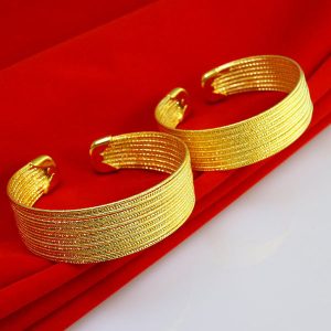成發珠寶銀樓 純金9999 黃金手鐲 純金手鐲 女款 純金 鐲子 999純金 首飾 開口 時尚 新款 溫柔 高級 特惠