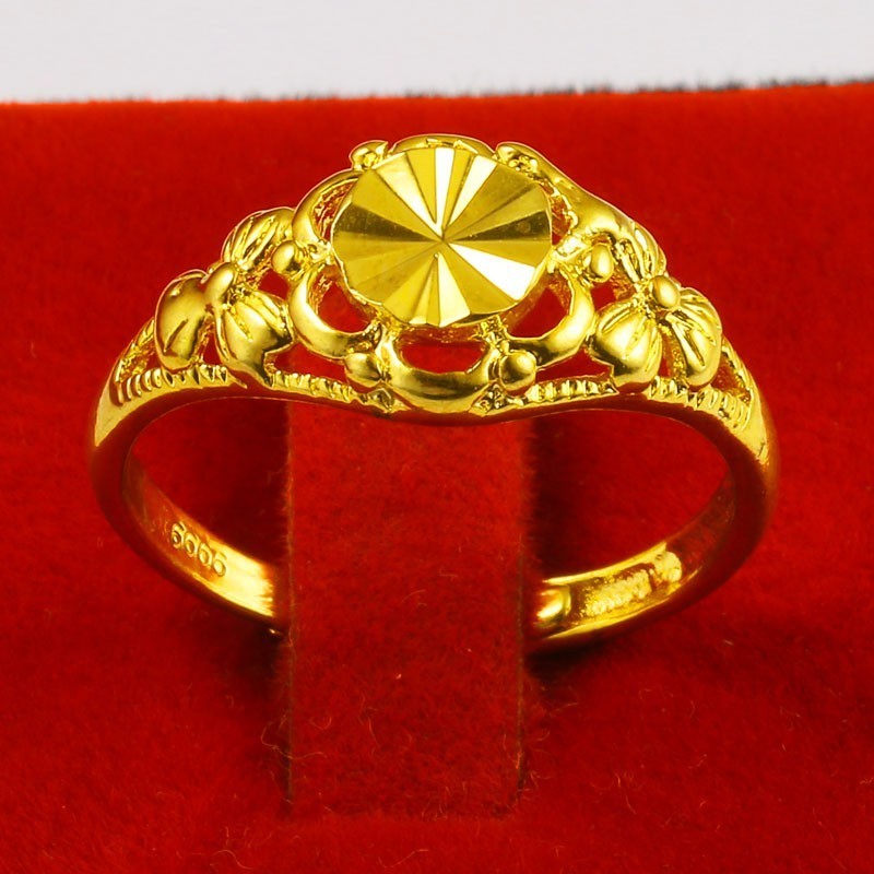 成發珠寶銀樓 純金9999 黃金戒指 9999純金 首飾 結婚 女款媽媽 新款 網紅花朵 真金戒子 黃金9999 免運:圖片 6