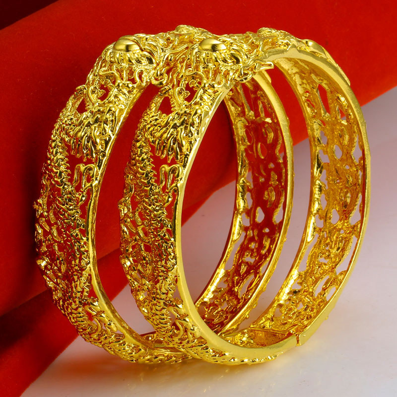 成發珠寶銀樓 純金9999 黃金手鐲 新娘結婚 首飾 龍鳳 鐲子 鏤空款 純金手鐲 女款 純金首飾品 手環 送禮物 送:圖片 8