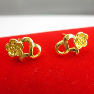 成發珠寶銀樓 純金9999 黃金耳釘 純金耳釘 純金耳針 耳飾 新娘結婚 飾品 女款 玫瑰花款 首飾品 送禮 送朋友 禮