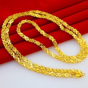 成發珠寶銀樓 純金9999 黃金項鍊 男女加長款 純金9999 黃金毛衣鍊子新娘結婚首飾 免運 特惠 時尚 純黃金新新