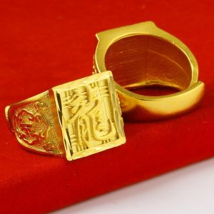 成發珠寶銀樓 純金 9999 黃金戒指 男士 9999 純金 龍戒龍字 方戒 真金 純黃金 女開口 黃金 9999 免
