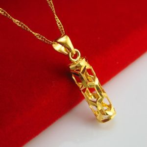 成發珠寶銀樓 純金9999 黃金項鍊 女款 吊墜 9999純金 空心鏤空 墜子 鎖骨 免運 黃金9999 黃金 特惠 禮