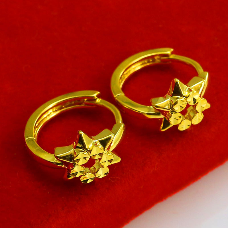 成發珠寶銀樓 純金9999 黃金耳環 純金耳環 耳扣 女款 小巧 結婚首飾 送朋友 生日禮物 秀氣 可愛 送閨蜜 飾品:圖片 5