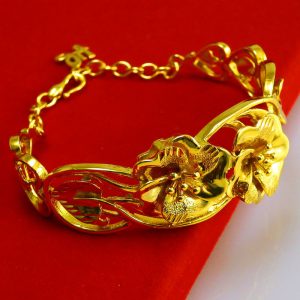 成發珠寶銀樓 純金9999 黃金手鐲 純金手鐲 女款 新娘結婚首飾 純金飾品 送女朋友禮物 開口款手鏈 送親人 龍鳳手