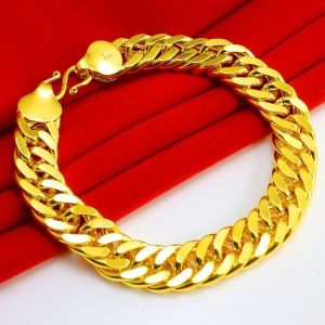 成發珠寶銀樓 純金9999 黃金手鍊 9999 純金 男士女款 坦克鏈老闆鏈重大純金 送老公 免運 黃金 黃金9999