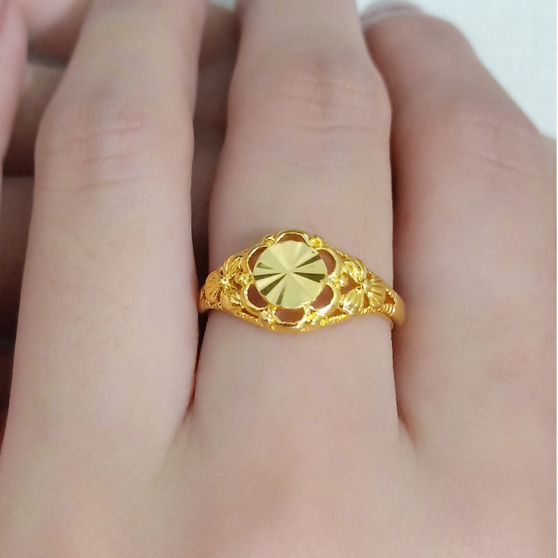 成發珠寶銀樓 純金9999 黃金戒指 9999純金 首飾 結婚 女款媽媽 新款 網紅花朵 真金戒子 黃金9999 免運:圖片 2