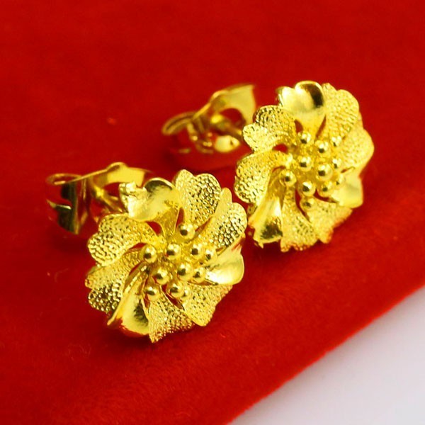 成發珠寶銀樓 純金9999 黃金 耳釘 耳環 純金 結婚 首飾 大花朵 飾品 送朋友 生日禮物 黃金9999 免運 時:圖片 5